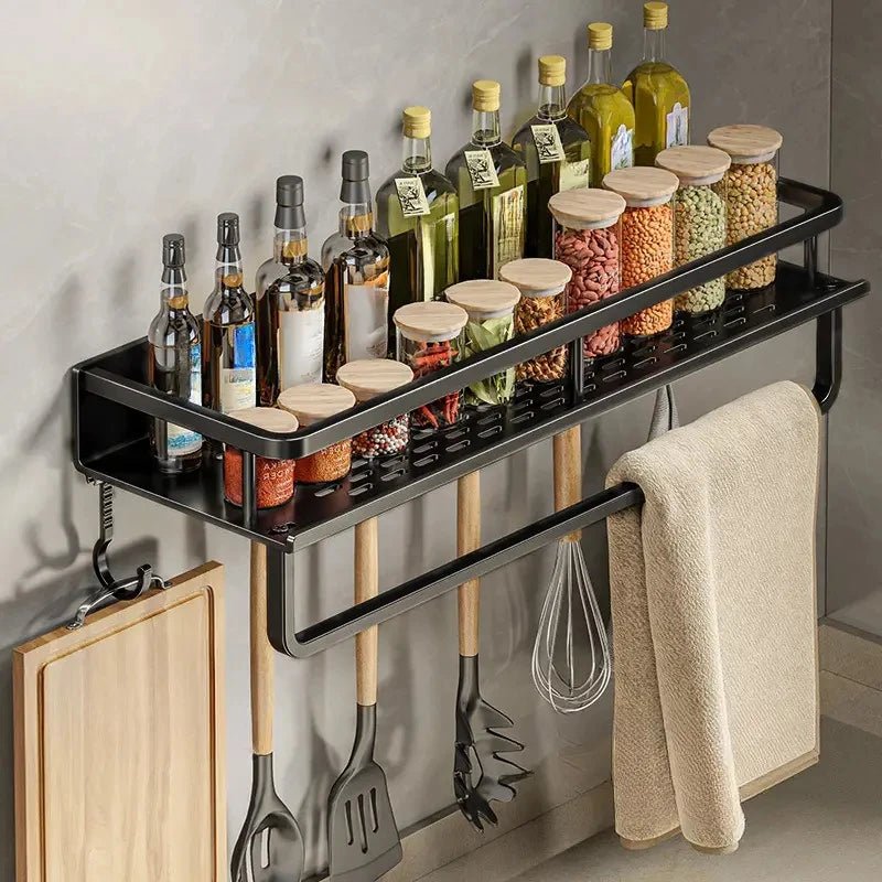 Skanto | ORGANIX RACK – Veggmontert Kjøkkenhylle med Redskapsstang