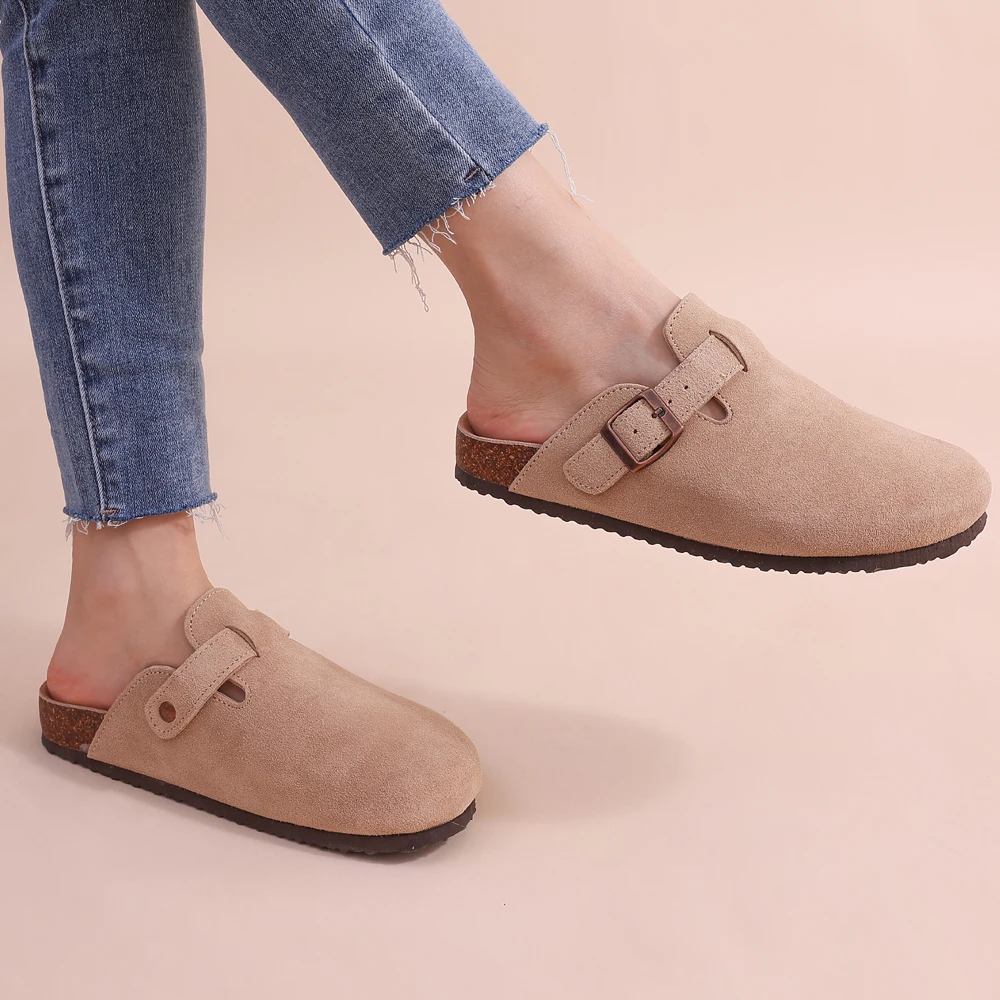 Skanto | Herresandaler FootRest med fleece og korksåle