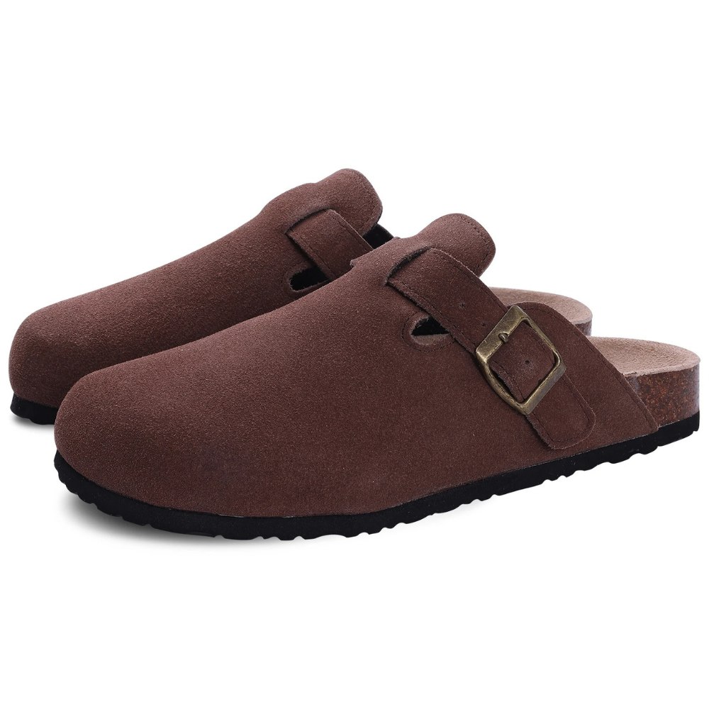 Skanto | Herresandaler FootRest med fleece og korksåle