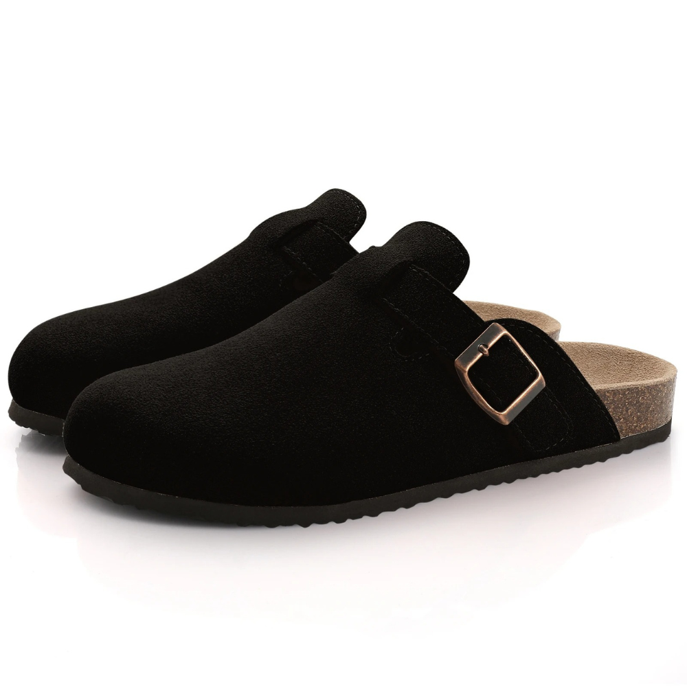 Skanto | Herresandaler FootRest med fleece og korksåle