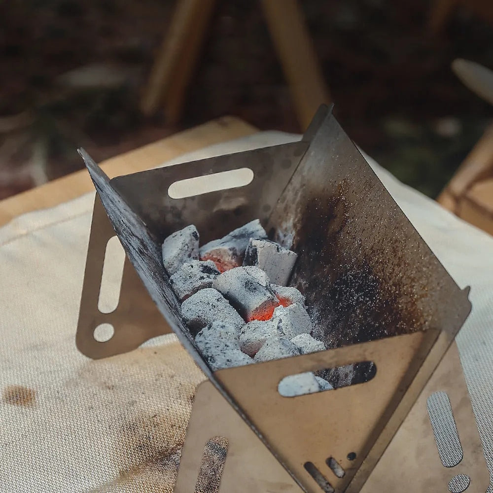 Utendørs bærbar BBQ campinggrill i rustfritt stål sammenleggbart grill | Skanto