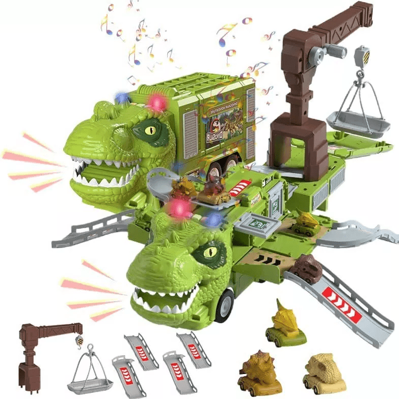 Norvo | Dino Truck Toy Spennende transportoppdrag med lagringsfunksjon