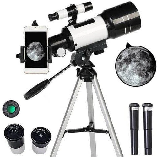 Skanto | Utforsk stjernene med letthet - Profesjonelt teleskop med stativ & 150x zoom for måneobservasjon