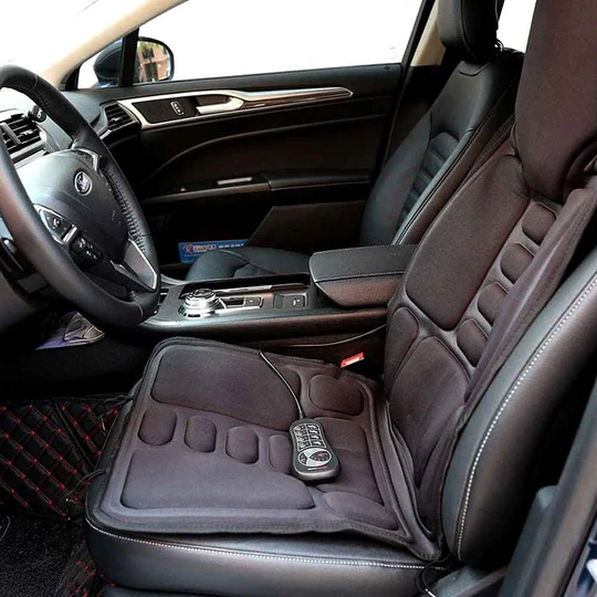 Norvo | 8 Modus Massasje Setepute med Oppvarmet Rygg-Halspute for Bil & Hjem