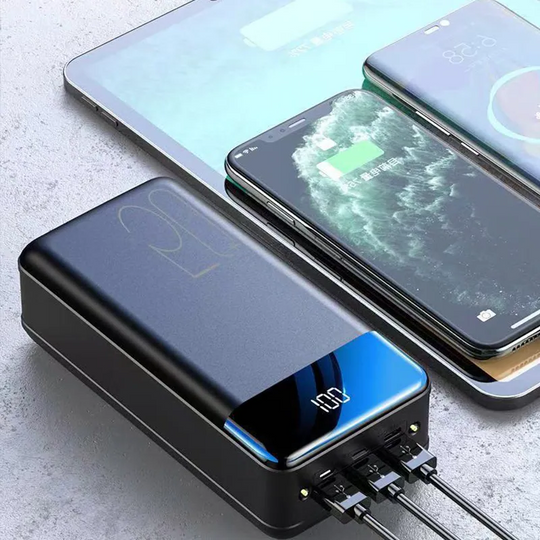 Skanto | 50000mAh Powerbank med høy kapasitet og hurtiglading for telefon, nettbrett og bærbar PC