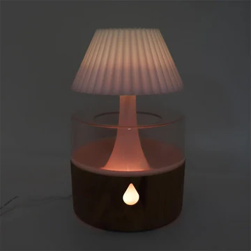 Skanto | Regnsky Luftfukter - Kaldt tåke Aromaterapi Diffuser, USB-drevet med Nattlys
