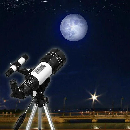 Skanto | Profesjonelt Astronomisk Teleskop | 70mm Apertur, 300mm Brennvidde & Enkel Oppsett for Stjernekikking og Naturutforskning
