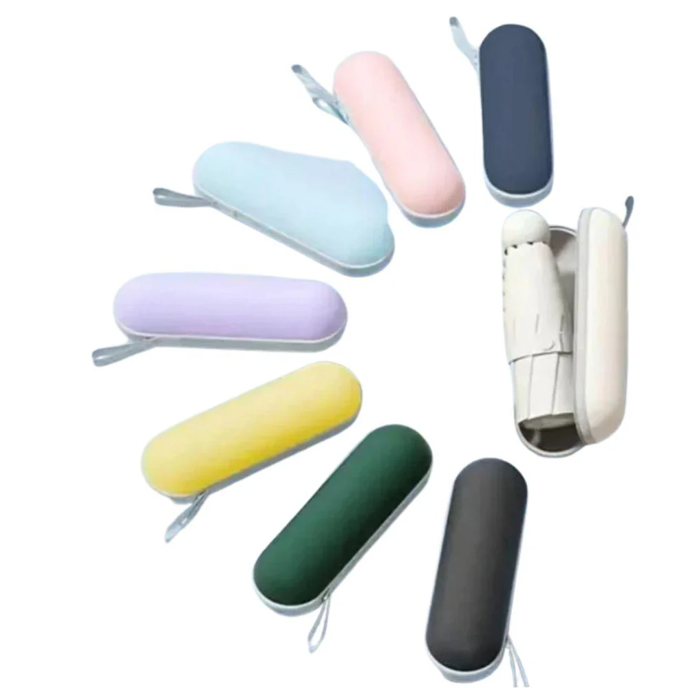 Skanto | Reiseparaply Kompakt Lett Portable UK Sterk Vanntett Sammenleggbare Paraplyer Med 6 Ribbe Reinforced