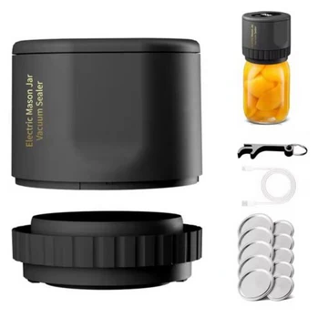 Skanto | Elektrisk Mason Jar Vakuum Forseglingssett | Trådløst og Effektivt Vakuumsystem for Mason Jar - Enkel Matbevaring