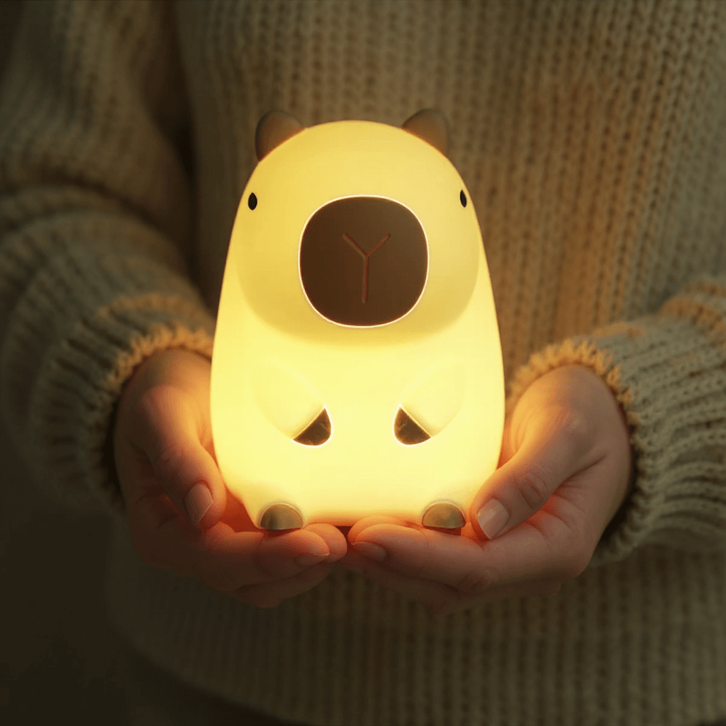 Skanto | SquishBara | Capybara Squishy Nattlys Ideell gave for alle aldre