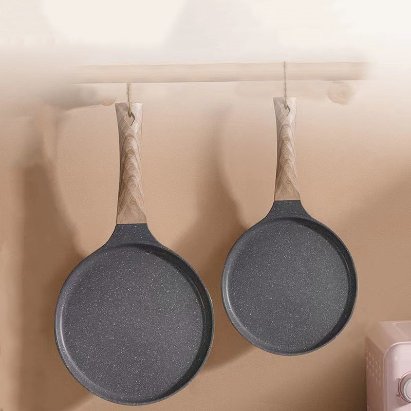 Pan Crepe Pannekepanne Nonstick Stekepanne med Trehåndtak Kjele | Skanto