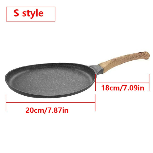 Pan Crepe Pannekepanne Nonstick Stekepanne med Trehåndtak Kjele | Skanto