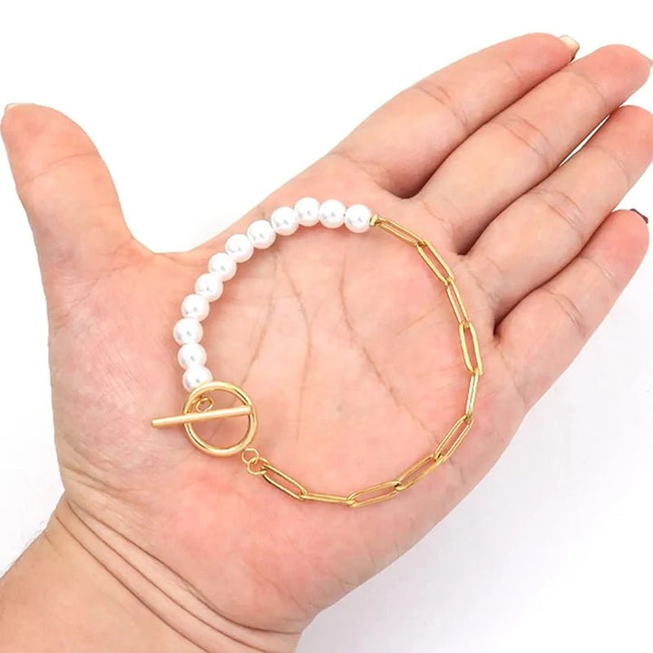 Skanto | Papirklipskjede Perle Blandet Armbånd og Halskjede