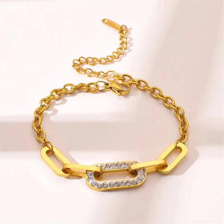 Skanto | Paperclip Diamant Akzentert Armbånd