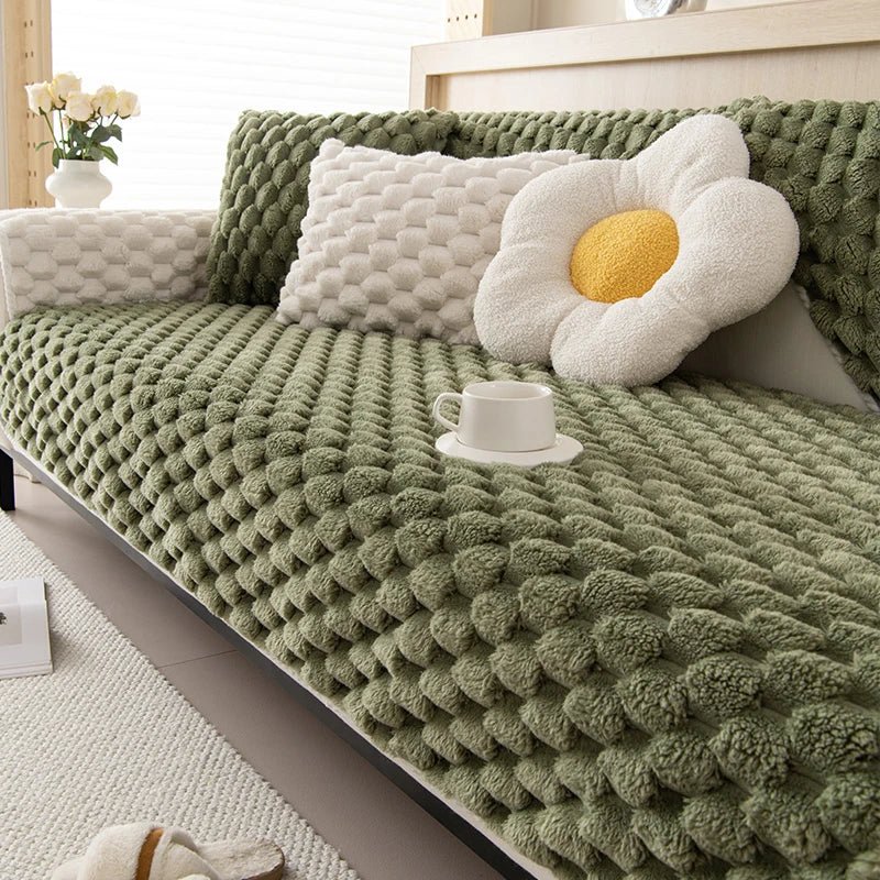Pastellfarge Tykk Plush Sofa Teppet for Koselig Komfort | Skanto