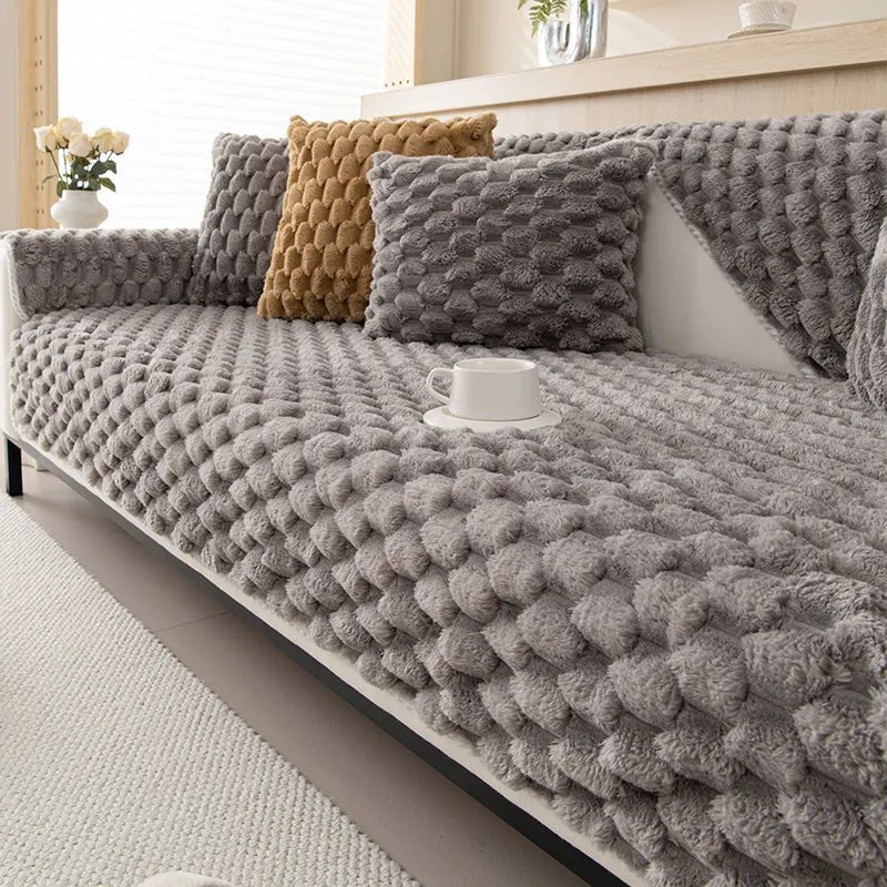 Pastellfarge Tykk Plush Sofa Teppet for Koselig Komfort | Skanto