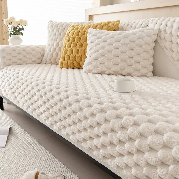 Pastellfarge Tykk Plush Sofa Teppet for Koselig Komfort | Skanto