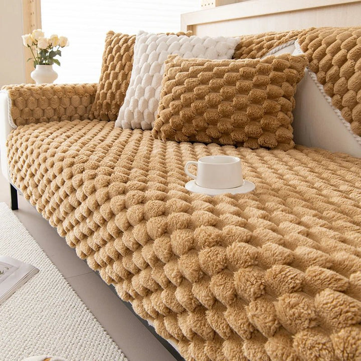 Pastellfarge Tykk Plush Sofa Teppet for Koselig Komfort | Skanto