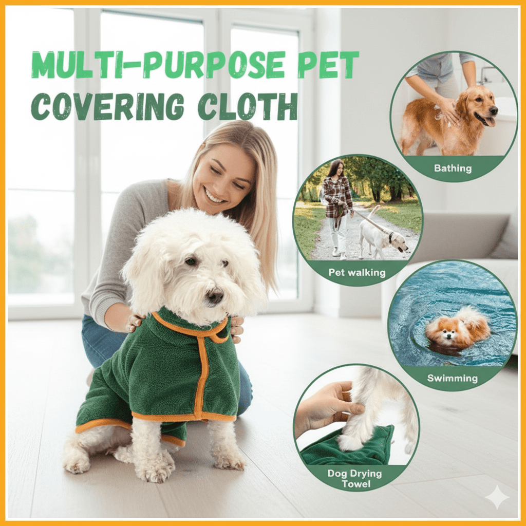 Skanto | PAWFLECT – Super Absorberende Hundejakke for Rask Tørking og Komfort