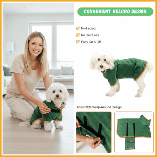 Skanto | PAWFLECT – Super Absorberende Hundejakke for Rask Tørking og Komfort