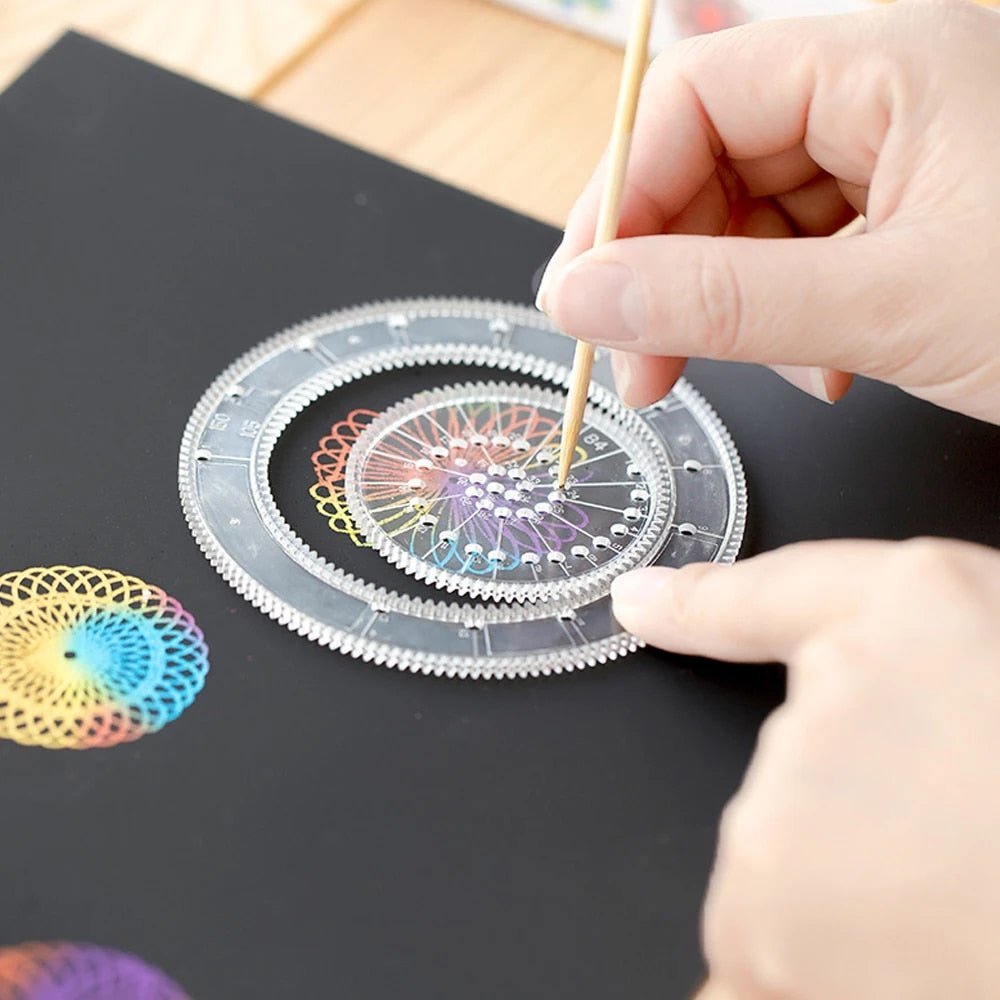 Skanto | Spirograph Tegnesett - Kunstnerisk Presisjon - Blændende Kreasjoner !