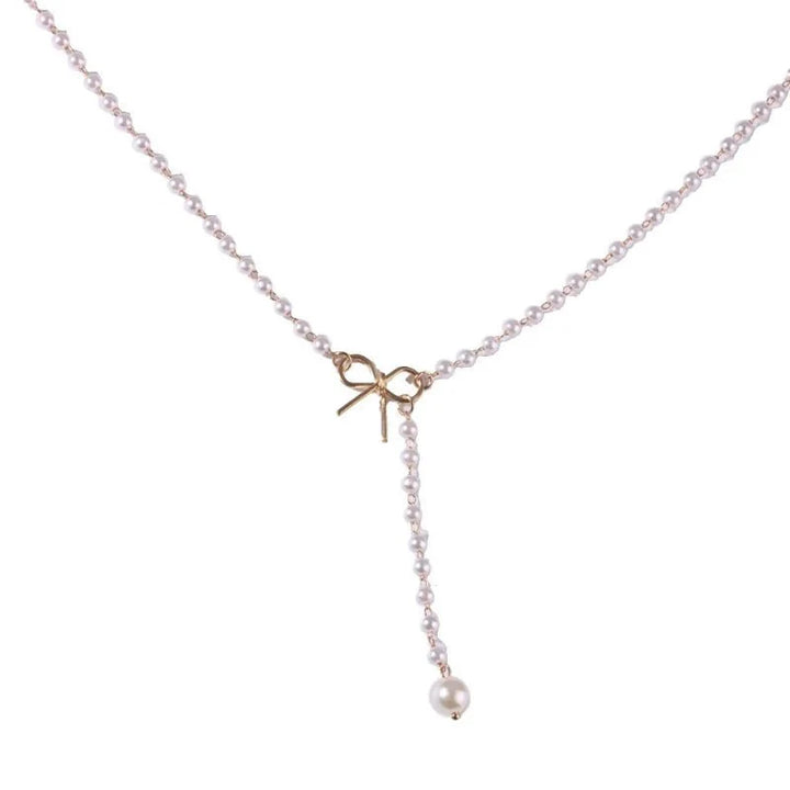 Skanto | Perle Dainty Bow Lariat Halskjede
