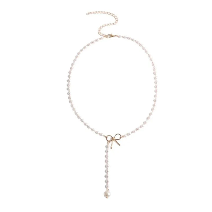 Skanto | Perle Dainty Bow Lariat Halskjede