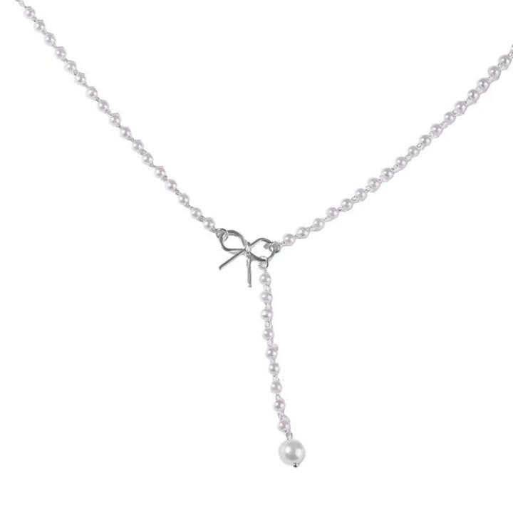 Skanto | Perle Dainty Bow Lariat Halskjede