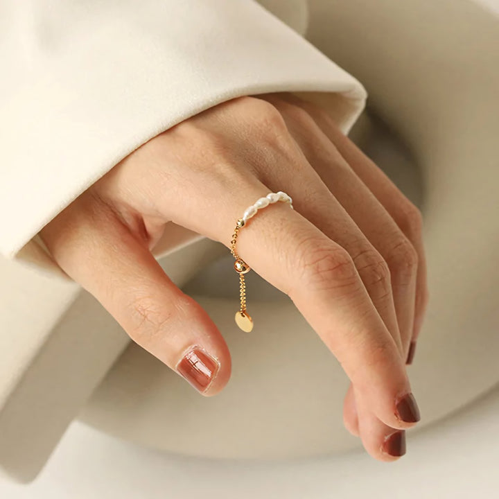 Skanto | Perle Dangle Kjede Ring