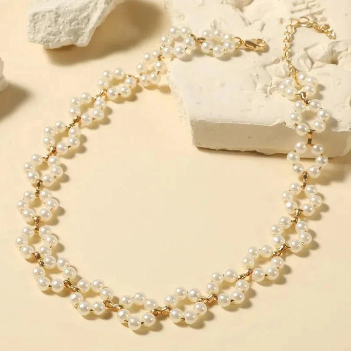 Skanto | Perle Floral Plantedaisy Choker Halskjede