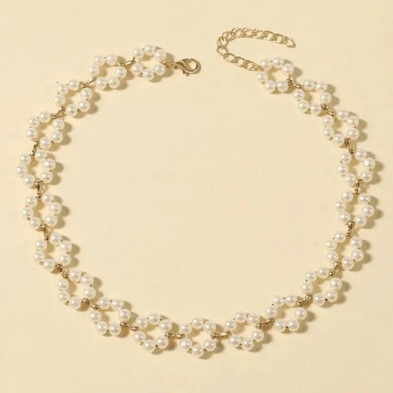 Skanto | Perle Floral Daisy Choker Halskjede