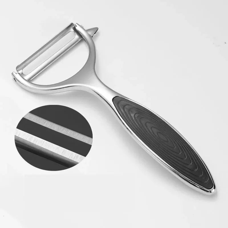 Skanto | PeelMate Pro – Komfortabel, Rutsjfri Rustfritt Stål Skreller for Enkel Forberedelse