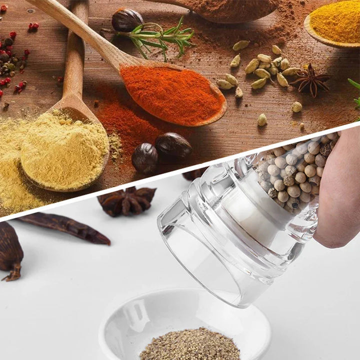 Pepper Grinder Akryl Salt- og Pepperkverner Justerbar Grovhet | Skanto