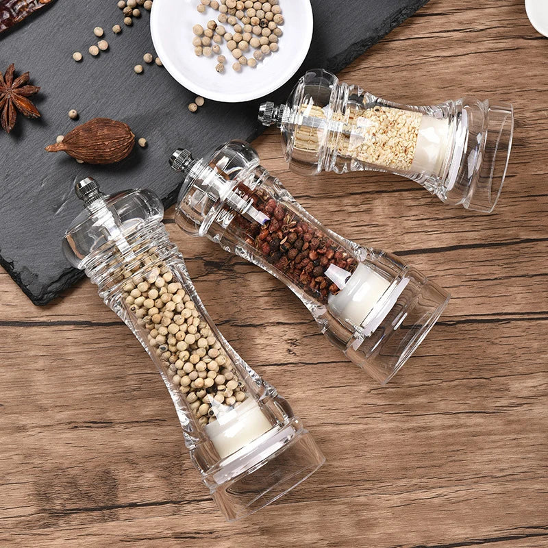 Pepper Grinder Akryl Salt- og Pepperkverner Justerbar Grovhet | Skanto