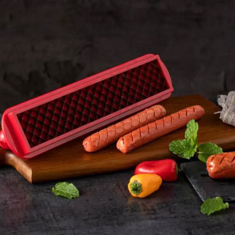 Hot-Dog-Schneider – Kreuzschlitze für gleichmäßiges Garen
