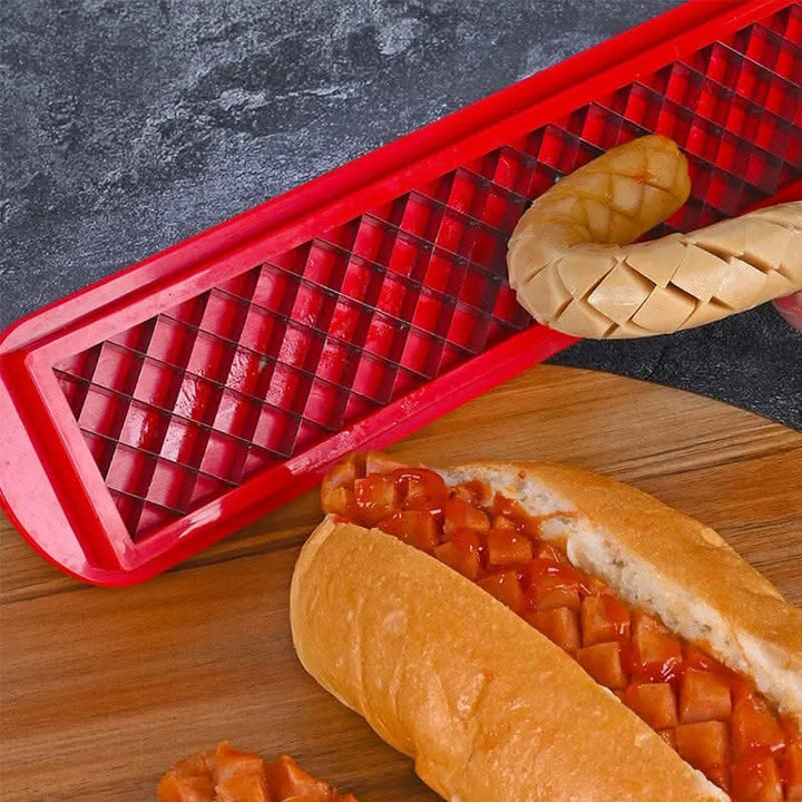 Hot-Dog-Schneider – Kreuzschlitze für gleichmäßiges Garen