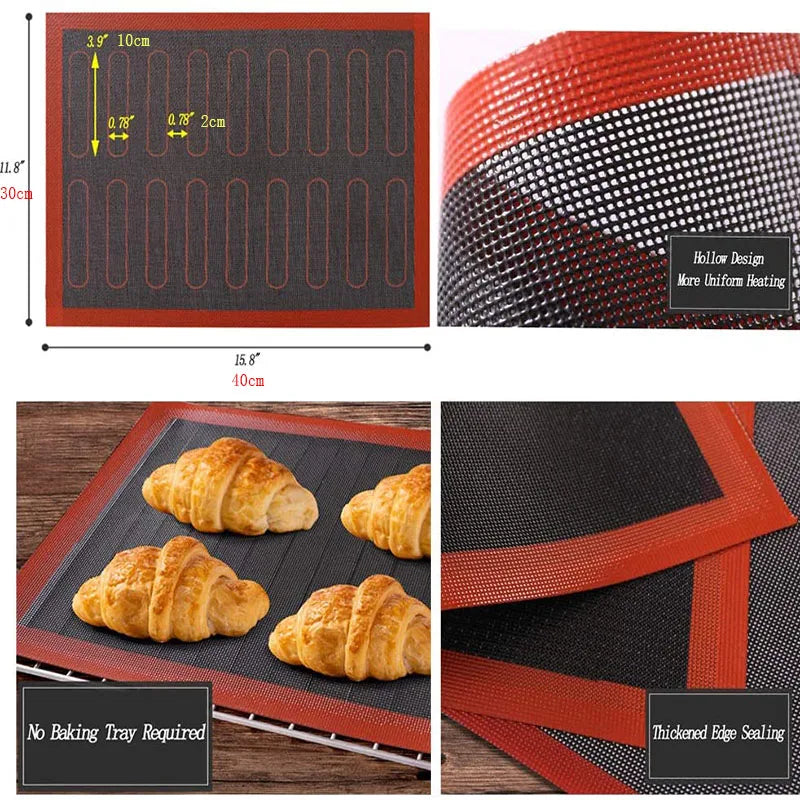 Perforert Silikon BakeMat Non-Stick Ovnsark Liner Bakeverktøy | Skanto