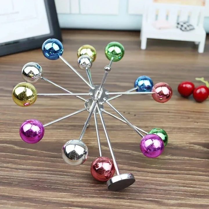 Perpetual Motion Ferris Wheel Desk Ornament in Metal Modern Style | Skanto