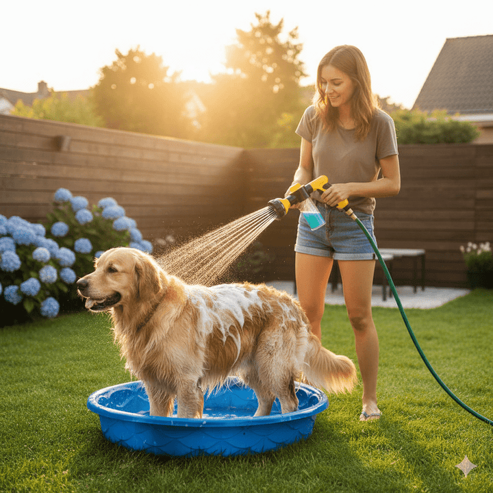 Skanto | PetWash 360° – Høytrykk Hundebad Spray med 3 Moduser & Vannkontroll