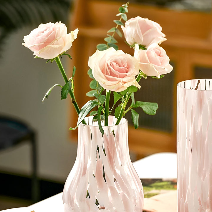 Rosa Marmor Effekt Glass Vase - Amerikansk Stil Hydroponisk Dekor | Skanto