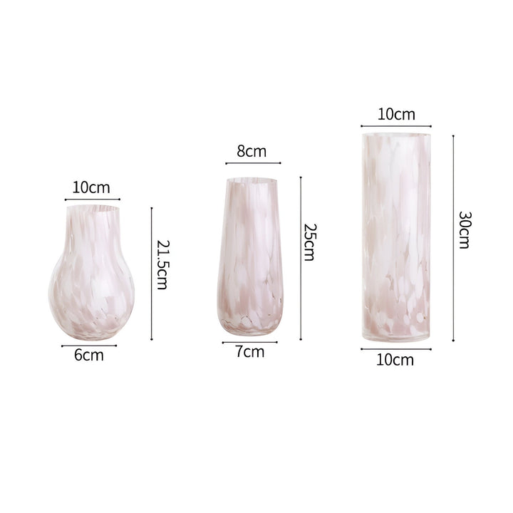Rosa Marmor Effekt Glass Vase - Amerikansk Stil Hydroponisk Dekor | Skanto