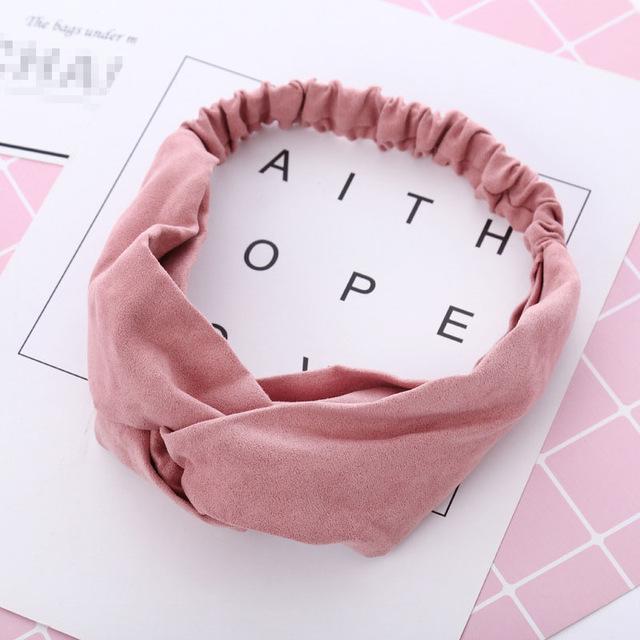 Skanto | Vintage Cross Knot Suede Hodebånd