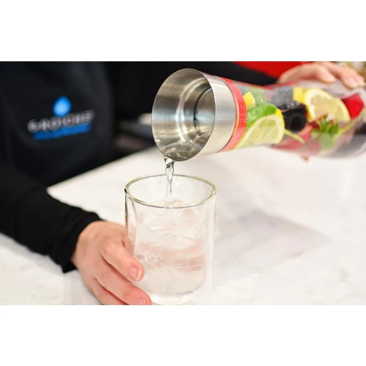 Kanne med lokk Juice Klar glass Drink Infusert glassvannkanne | Skanto