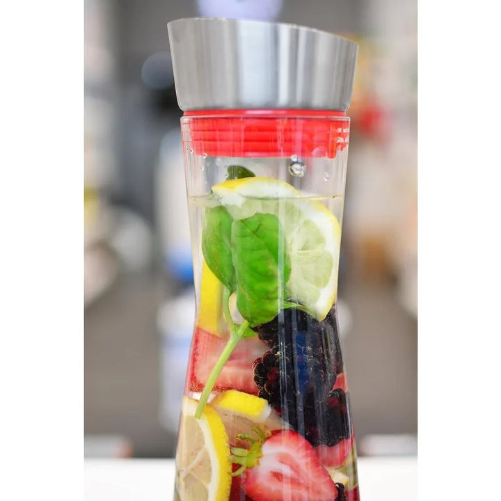 Kanne med lokk Juice Klar glass Drink Infusert glassvannkanne | Skanto