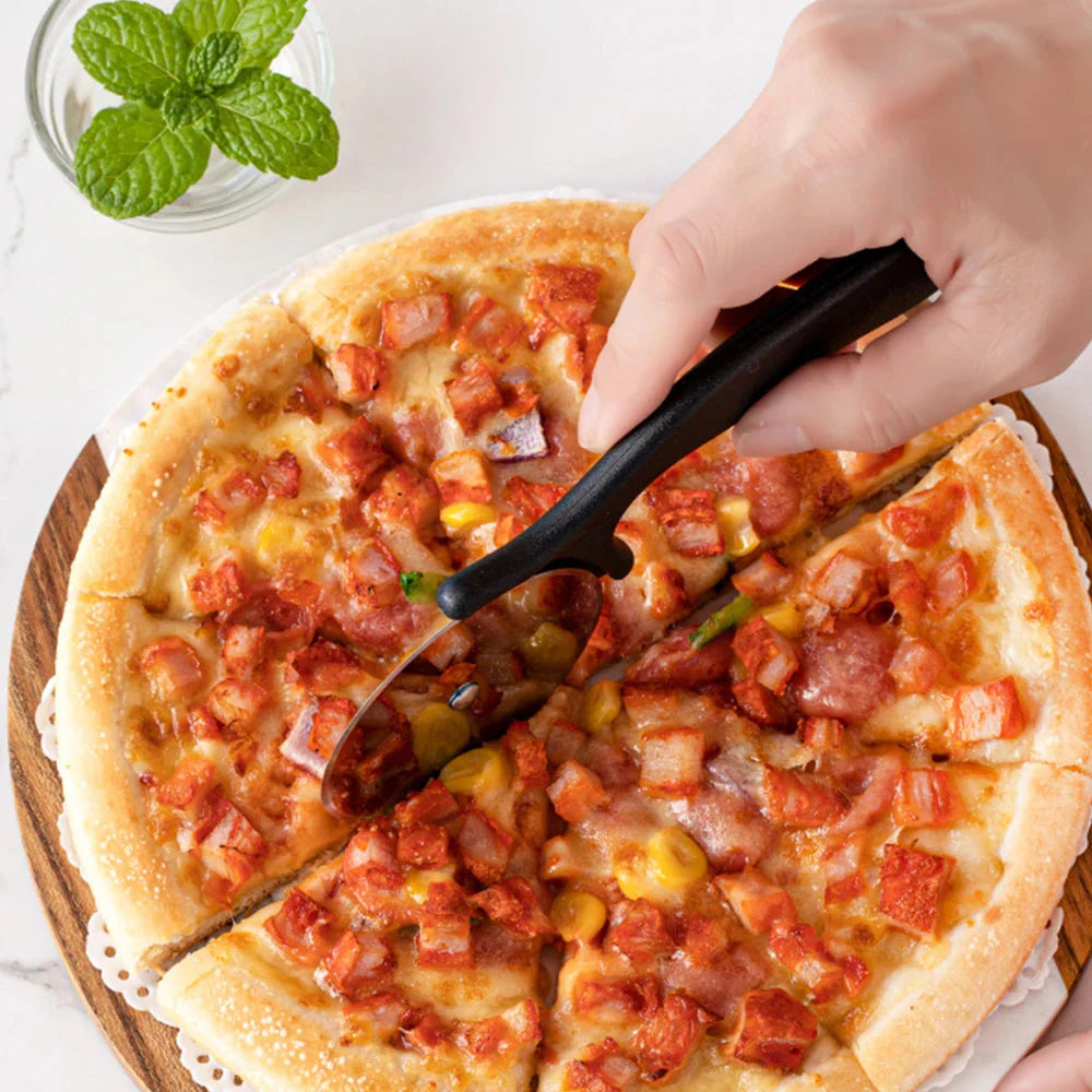 Pizza Skjærer Sirkulær Rustfritt Stål Pizzahjul Skjærer Kake Maker | Skanto