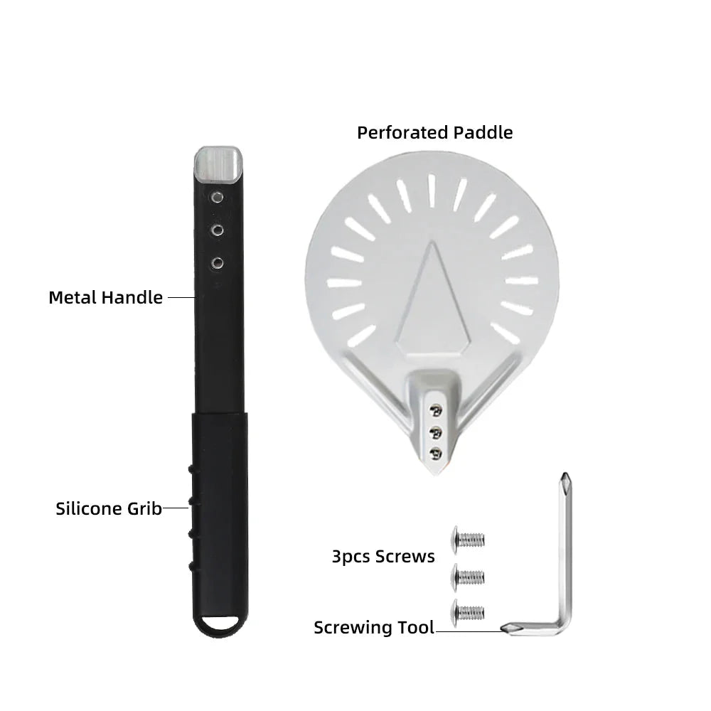 Pizza Spade Vendepaddle Rund Pizza Verktøy Trehåndtak Nonstick | Skanto