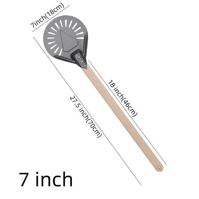 Pizza Spade Vendepaddle Rund Pizza Verktøy Trehåndtak Nonstick | Skanto
