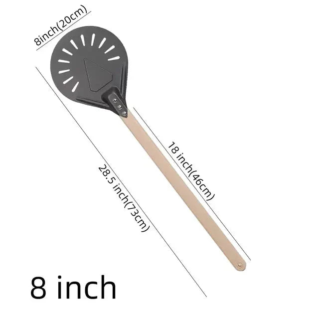 Pizza Spade Vendepaddle Rund Pizza Verktøy Trehåndtak Nonstick | Skanto