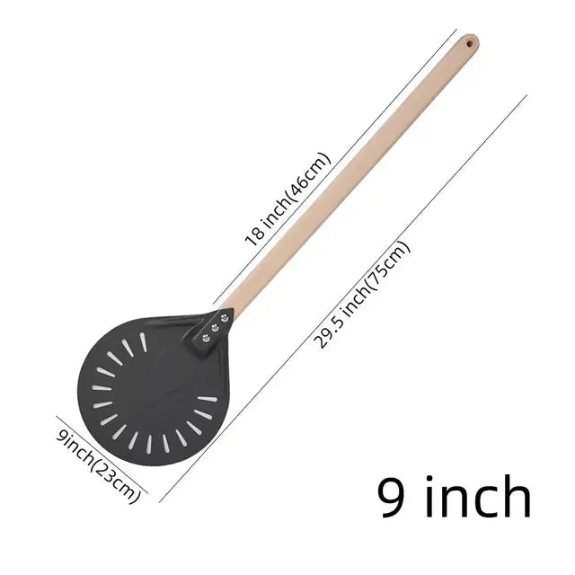 Pizza Spade Vendepaddle Rund Pizza Verktøy Trehåndtak Nonstick | Skanto