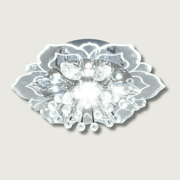 Skanto | FloralGlow LED Krystall Taklampe – Elegant Blomsterdesign